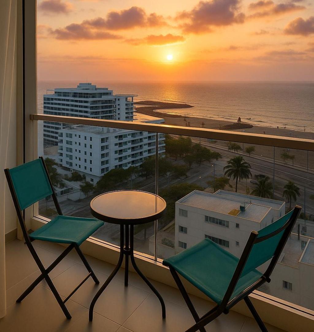 Exclusivo En Cielo Mar-playa Americas, Con Maravillosas Vistas Del Atardecer De Apartment Cartagena